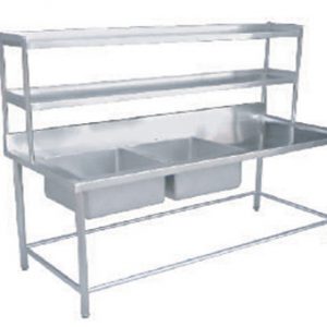 DOUBLE BOWL SINK 2 TIER