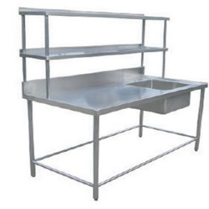 SINGLE BOWL SINK 2 TIER